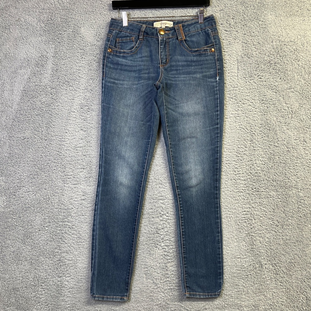 Componix Skinny Jeans Women 4 Blue Denim Medium Wash Mid Rise Stretch Minimalist